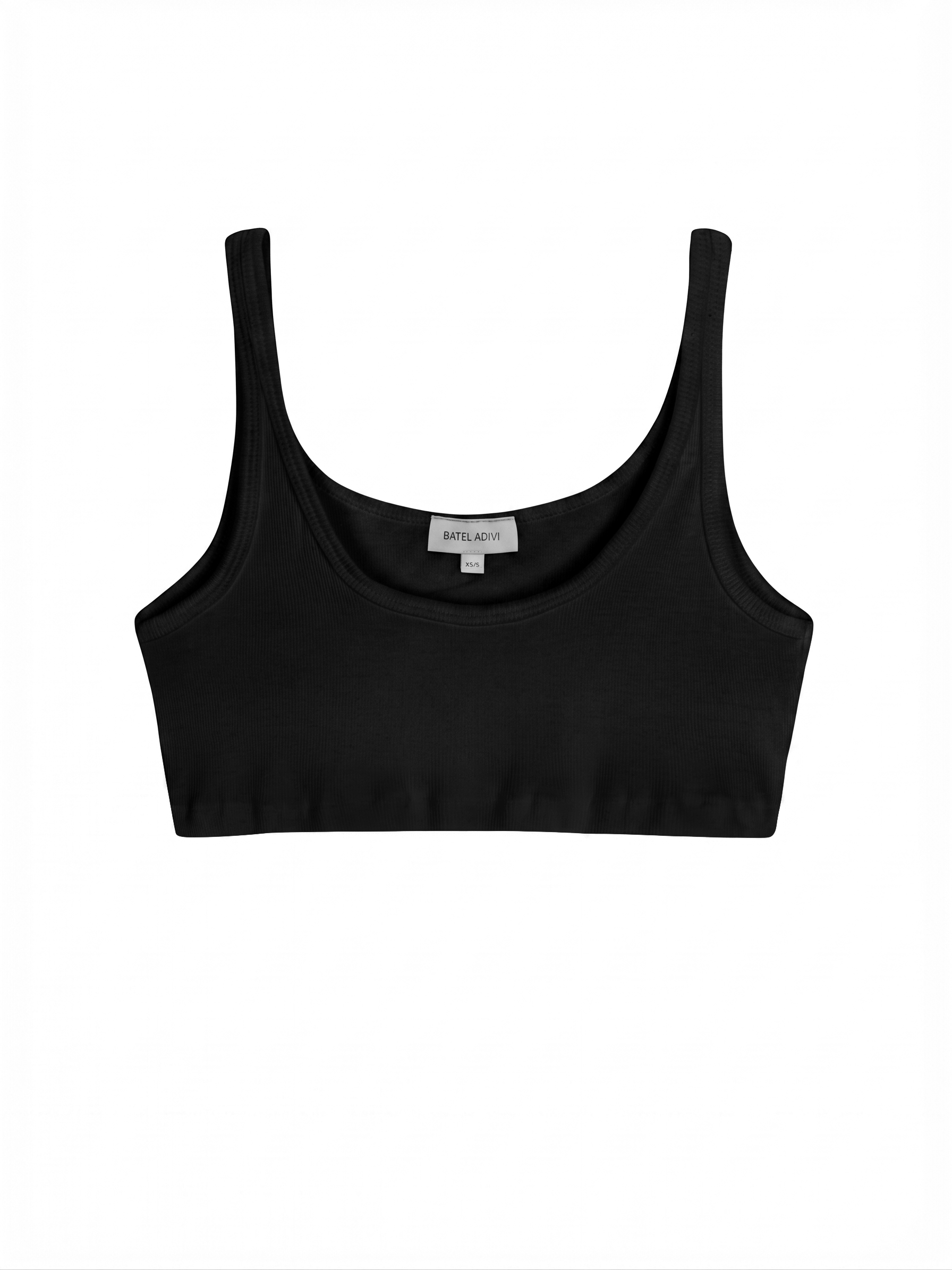Rib Crop Top – Black